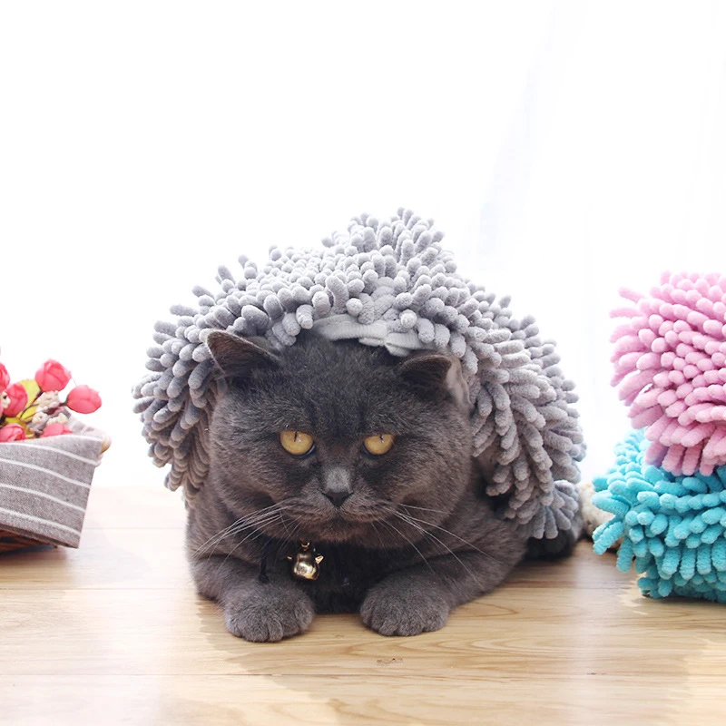 Сильное впитывающее полотенце для домашних животных банное собак и кошек сухое