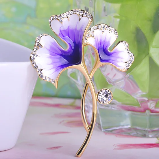 Perfecto шампанское звезды фиолетовые Броши блестящие хорошее эмаль Esmaltes Для женщин