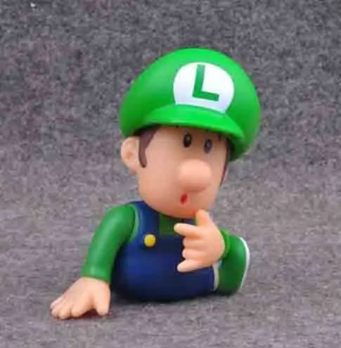 BB Luigi Green 21 стиль 8-15 см Super Mario Bros Луиджи, Марио, Йоши Goomba Bowser Wario Donkey Kong Toad Toadette фигурка ПВХ игрушки, куклы - Цвет: BB Luigi Green
