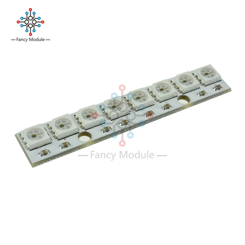 WS2812 WS2812B WS 2811 5050 RGB LED Lamp Panel Module 5V 8-Bit Rainbow Precise | Инструменты