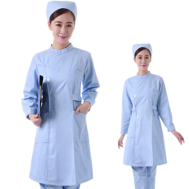 [Комплект] женское пальто с длинным рукавом и вырезом сбоку|lab coat|lab coat womenlong lab |