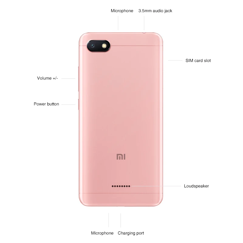 Глобальная версия Xiaomi Redmi 6A 2 Гб оперативной памяти 32 встроенной 5 45 &quot18:9 полный