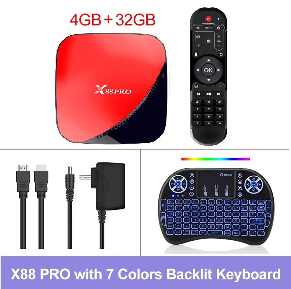 X88 pro Android 9,0 Smart tv Box 4 Гб ram 64 Гб ROMA 128 Гб Rockchip RK3318 5G Wifi 4K HD телеприставка медиа-проигрыватель google YouTube - Цвет: 4GB32GB I8