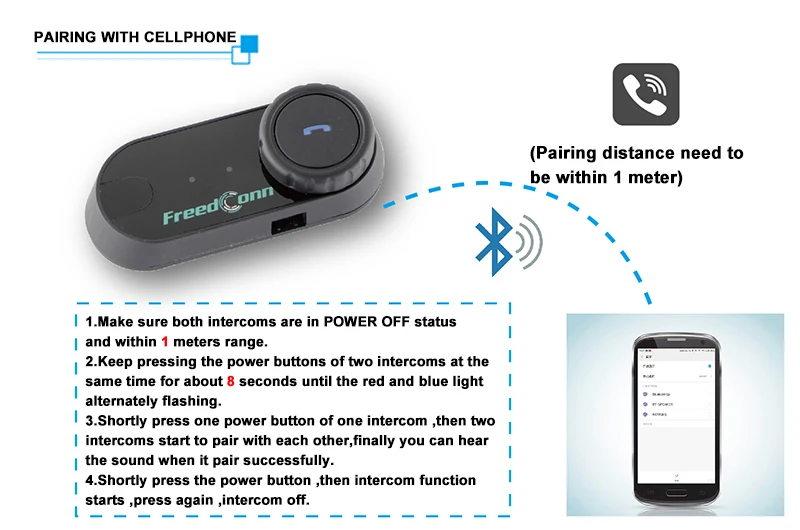 800 м BT мотоциклетный шлем Intercomunicador для мотокросса Bluetooth домофон мотоциклетный переговорный мото гарнитура Freedconn TCOM-VB