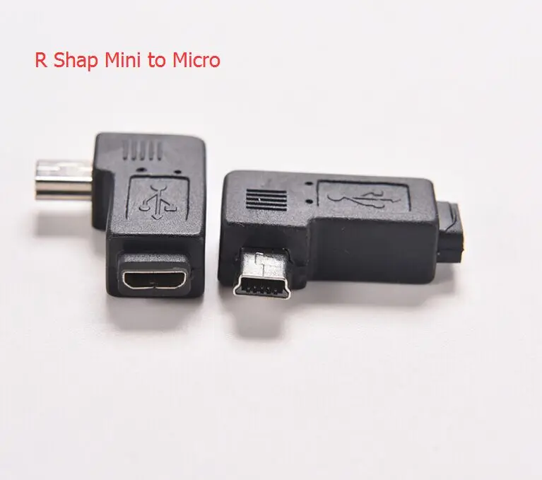 1PC4 Тип Черный прямой/l образный микро/мини USB Женский к Мини/микро Мужской адаптер