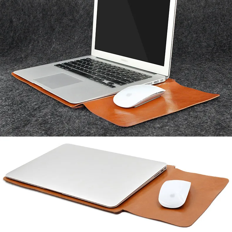 Сумка из искусственной кожи для MacBook Air Pro retina 11 12 13 15 дюймов чехол ноутбука сумка