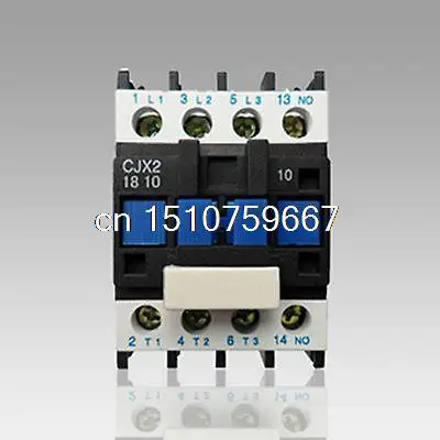 Контактор переменного тока Мотор Реле стартера (LC1) CJX2-1810 3P + Нет 220/230V Катушка 18A 4KW |