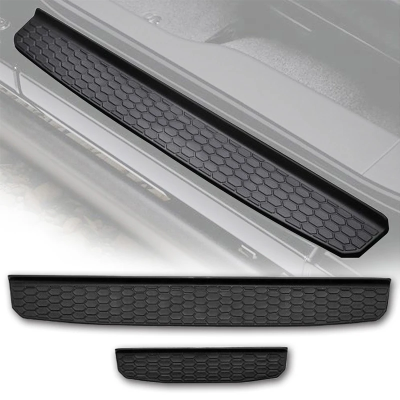 

For Jeep 2018 JL 4-Door Trim Strip Automobile Parts Accessories Black ABS Plastic Self-Adhesive Door Sill Scuff Plate Guards