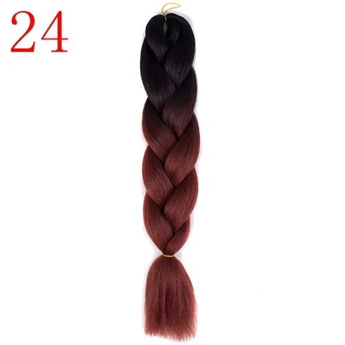 #22 MERISIHAIR, 24 дюйма, Омбре, розовый, блонд, красный, синий, плетеные волосы, синтетические, вязанные волосы для наращивания, огромные косички, прически - Цвет: #22
