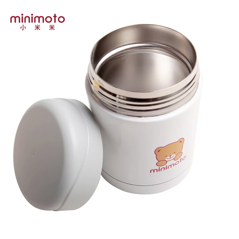 Minimoto 350ml Baby Stainless Steel Vacuum Flask Out Insulation Pot Feeding Cup Water Container Travel | Мать и ребенок