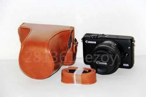 Кожаный чехол для Canon EOS M10 M100 защитная Наплечная Сумка в стиле ретро цифровой