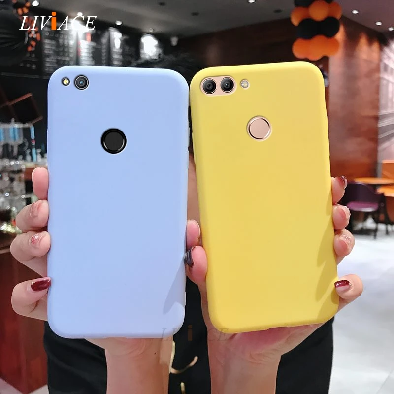 matte silicone phone case on for huawei p smart plus p20 p30 p8 p9 p10 lite 2021 2018 2019 candy color soft tpu back cover funda free global shipping