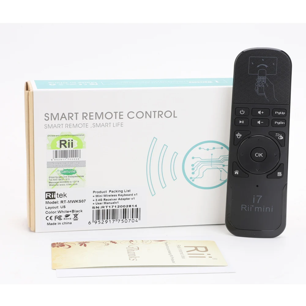 Пульт дистанционного управления Rii Mini i7 2 4G 10 шт. пульт ДУ для Android TV Box Smart PC X92 X96mini H96