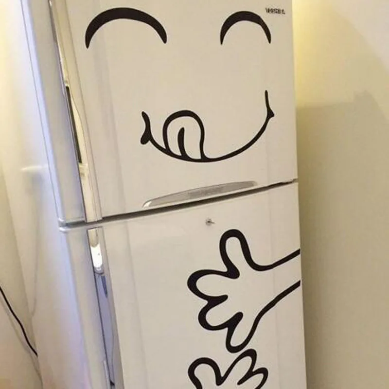 Smiley Face Fridge Wall Sticker Vinyl Art Stickers Home Decor Living Room Bedroom Muraux | Дом и сад