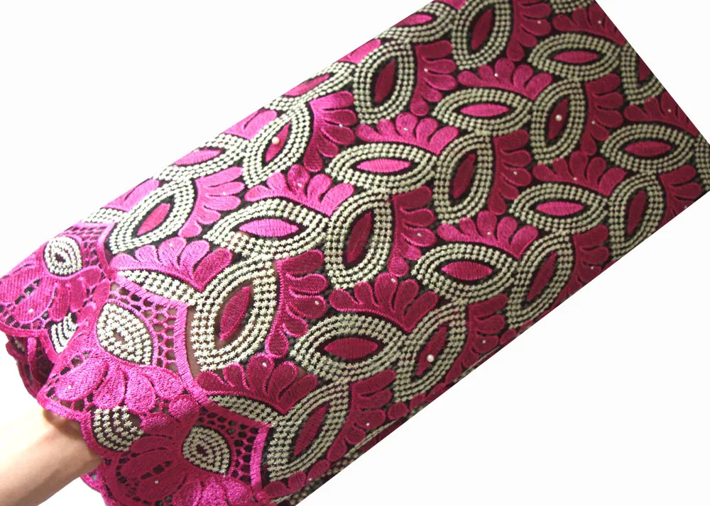 Африканские нигерийские кружева африканские кружевные ткани Fushia винные золотые