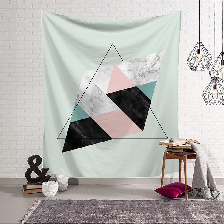 Pink Believe Oneself Color Marble House Bathroom Decorative Outdoor Tapestry Wall Hanging Sheets Picnic Cloth Home Decor Gift | Дом и сад