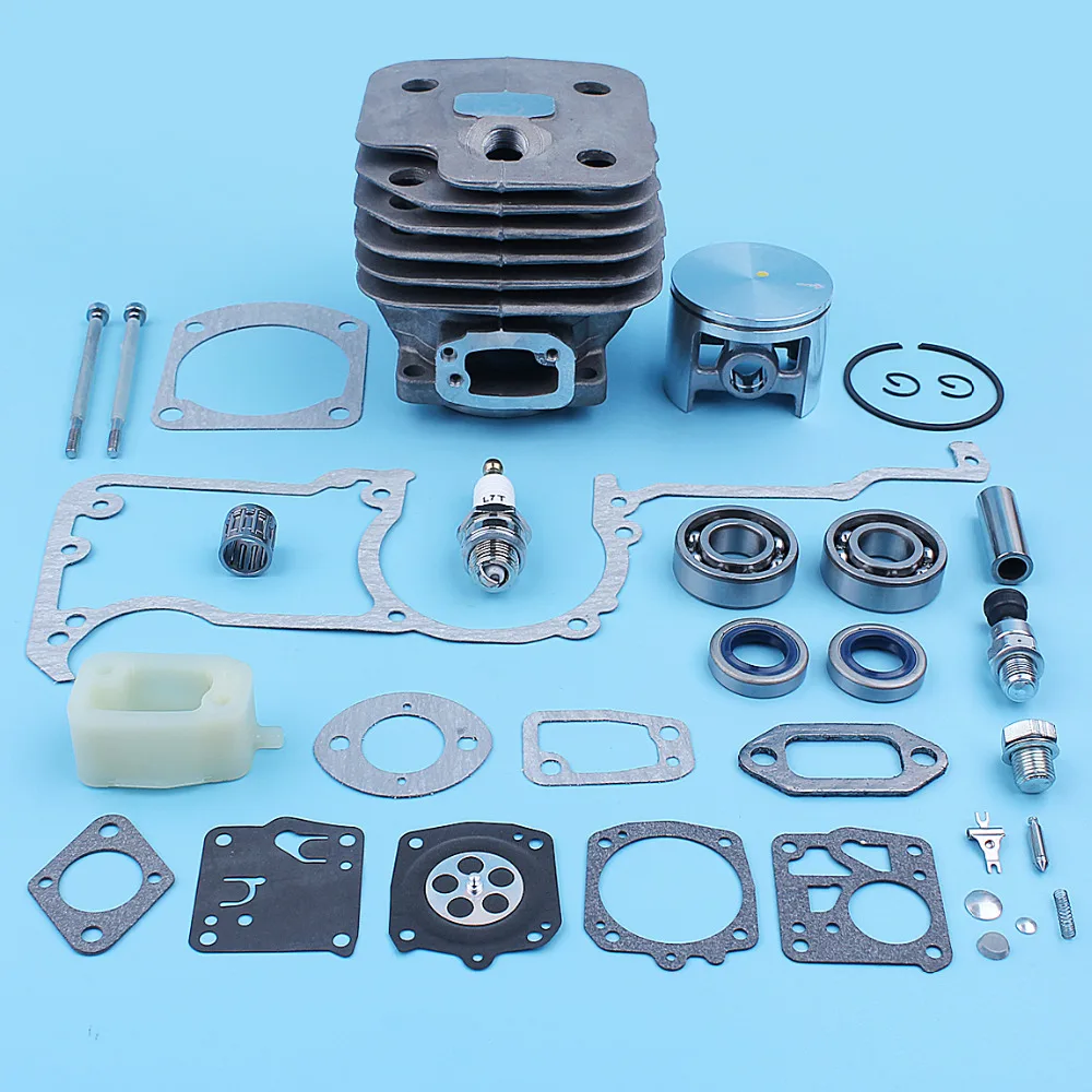 52mm Cylinder Piston Bearing Gasket Carb Kit For Husqvarna 272XP 61 268 272 XP Chainsaw Big Bore Chrome Plated Spare Part