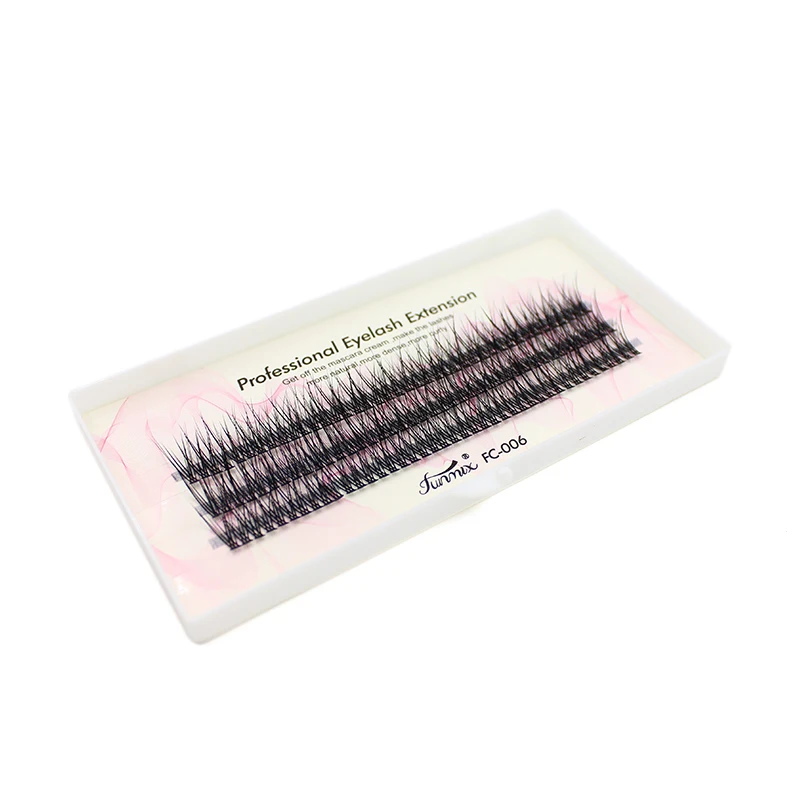 Новые шелковые ресницы для наращивания Модные накладные Ласточкин хвост черные