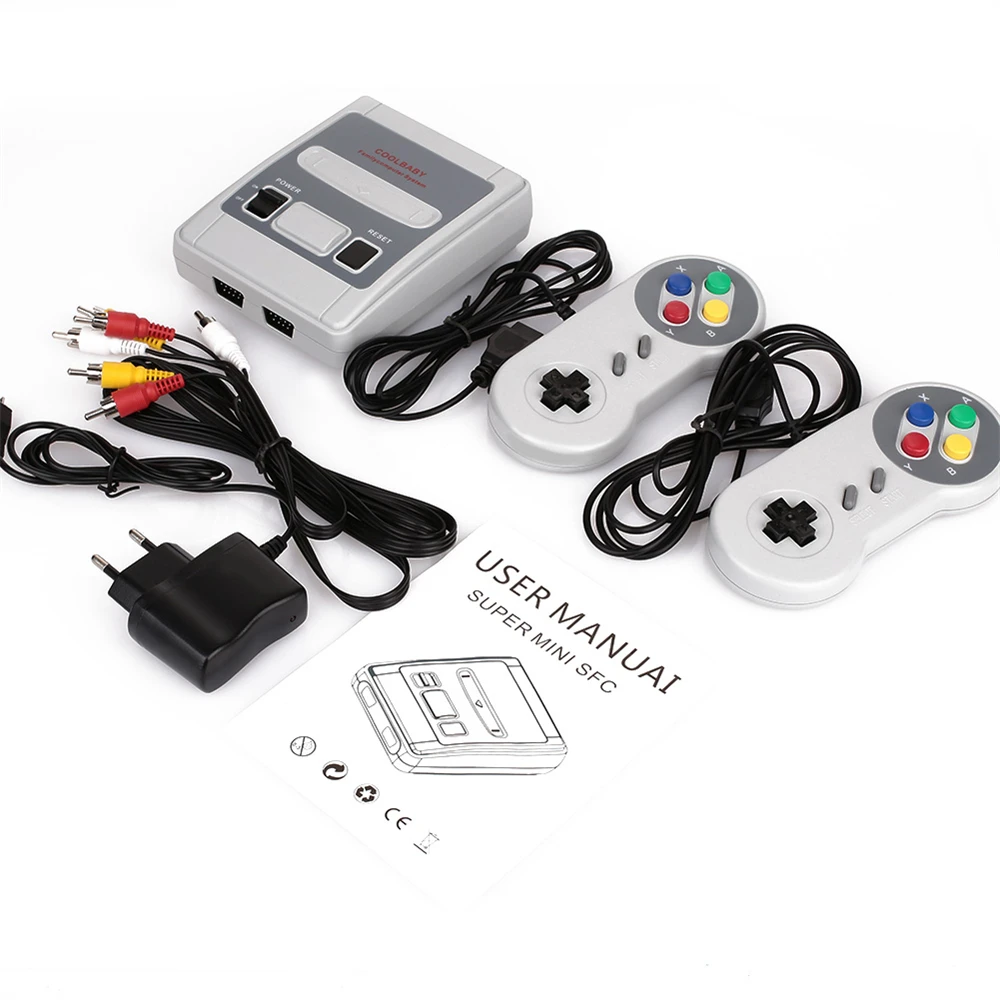 Super SNES мини семейный ТВ 8 бит видео игровая консоль Ретро Классический AV выход видео Портативный игровой плеер встроенный 620 игр