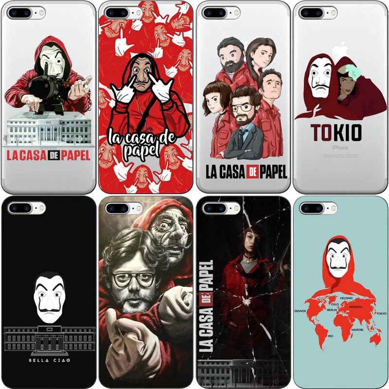 Испания ТВ La Casa de papel жесткий пластиковый чехол для телефона iPhone 11 11PRO MAXXR XS MAX 5 5S SE 6