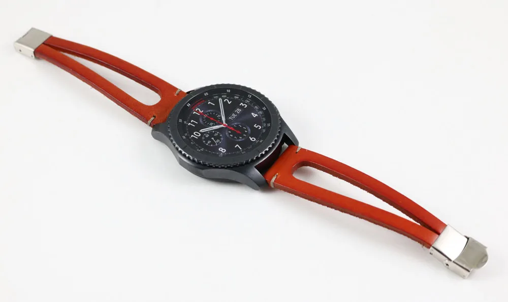22 мм бусины из натуральной кожи браслет для samsung gear S3 ремешок для Xiaomi Huami Amazfit Pace Stratos 2 Amazfit 2 Band