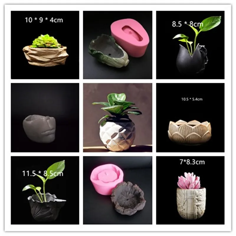 3D глиняный плантатор силиконовая форма для горшка бетонный Настольный цветочный