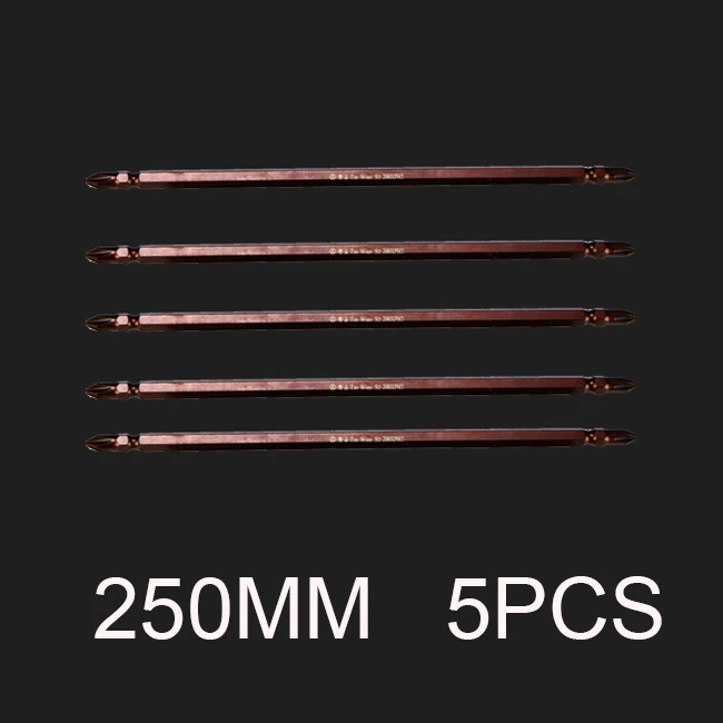 250MM 5pcs LAOA S2 электрическая отвертка из легированной стали 65 мм 100 мм 150 мм 200 мм 250 мм Phillips PH2 двойные отвертки - Цвет: 250MM 5pcs