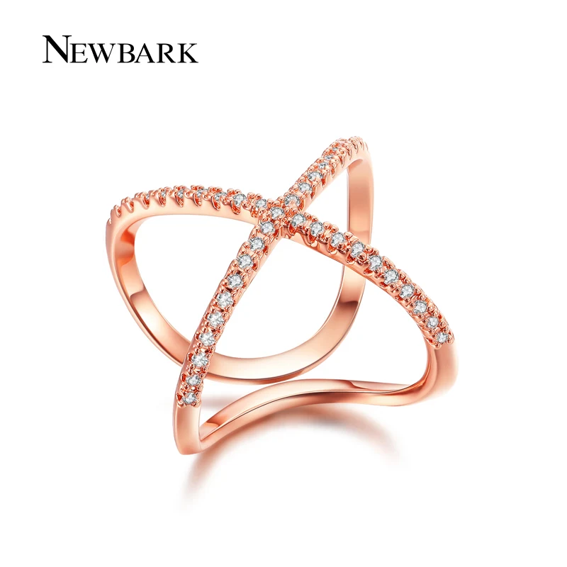 Newbark Лидер продаж! Письмо X Форма кольцо для Для женщин Регулируемый микро