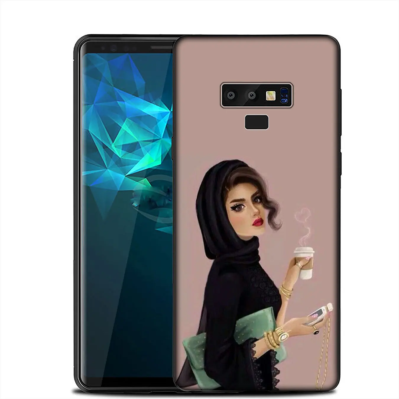 IYICAO Мусульманский Исламский Женский мягкий чехол с глазами для Samsung Galaxy A6 A9 A8 A7 2018