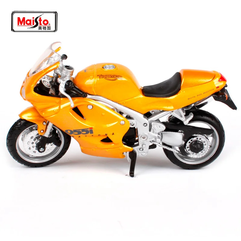 Maisto 1:18 Triumph Daytona 955I мотоциклетная Литая модель мотоцикла diecasts желтая форма с