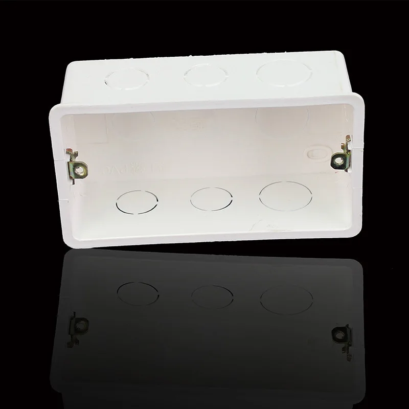 

ASEER Wall Mounting Box Internal Cassette White Box 140*78*50mm use For 146*86*38mm Standard Touch Switch and Socket