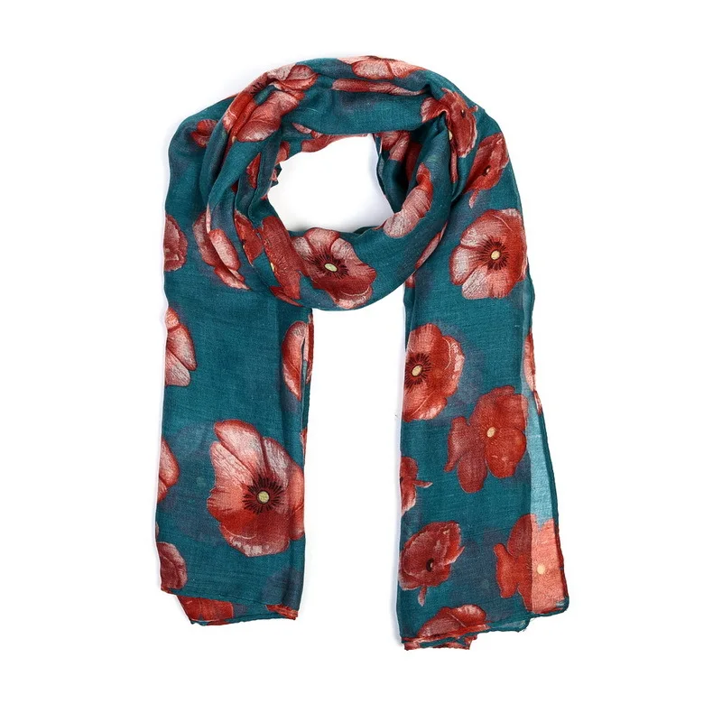 Вуаль накидка шаль Somnus цветок узор печать длинная шарф для женщины|shawls evening|shawl