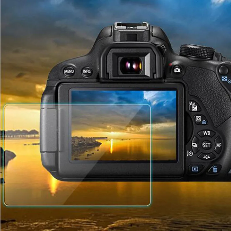 

Tempered Glass Protector Guard Cover for Canon EOS 60D 600D 550D M M2 Kiss X5 X4 Rebel T3i T2i Camera LCD Screen Protective Film