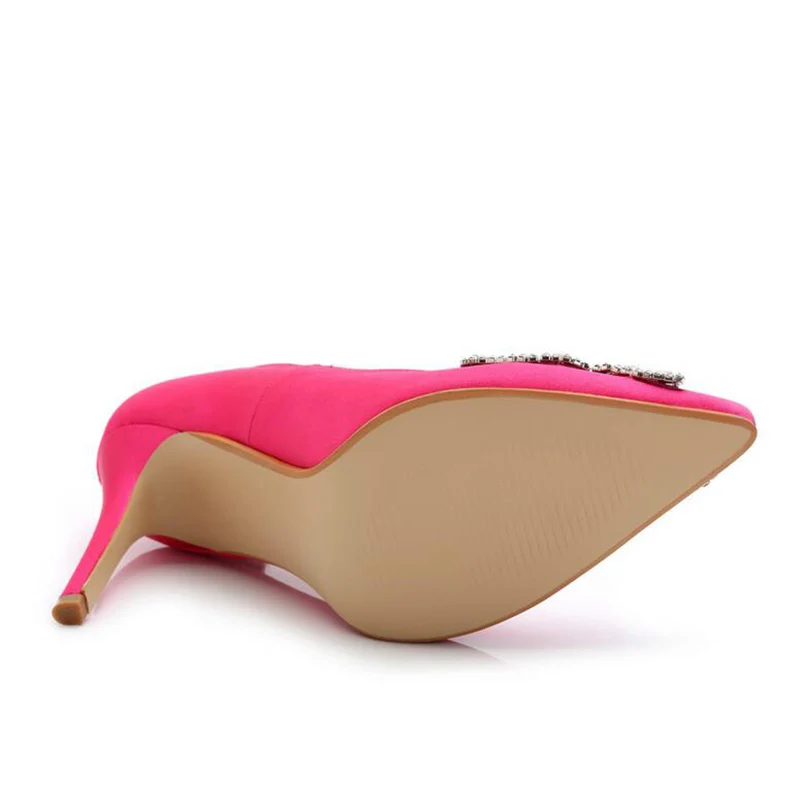 2019 острым Женские туфли лодочки с бантиком Бренд Сезон весна осень на высоком