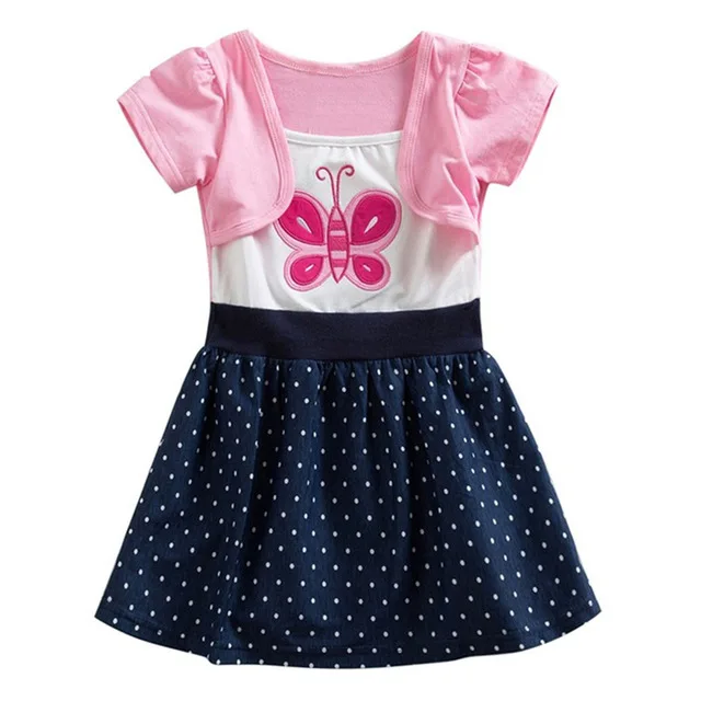 VIKITA Girls Short Sleeve Dress Baby Clothes Unicorn Party Princess Summer Costume for Kids Children Cartoon Dresses | Детская одежда и