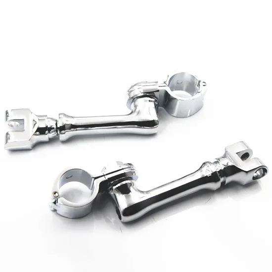 

Chrome 1.25" Longhorn Engine Guard Foot Peg Mounts Clamps For Harley Sportster Honda Yamaha Kawasaki Suzuki Motorcycle