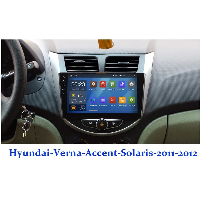 Автомобильный DVD плеер Lenvio 2G RAM четырехъядерный Android 7 1 для Hyundai Verna Accent Solaries 2010 2011