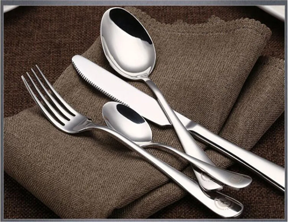 Качественные 24 шт./компл. набор столовых приборов роскошные европейские