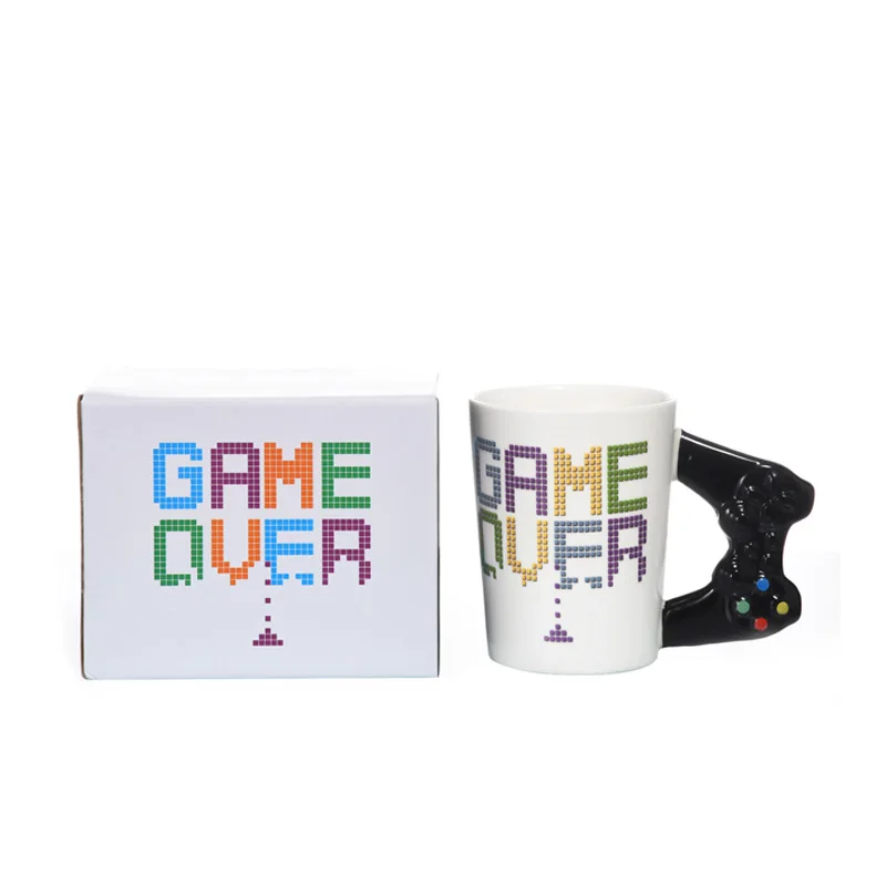 1 шт. керамическая кружка Game Over игровой Ретро геймпад контроллер для кофе молока