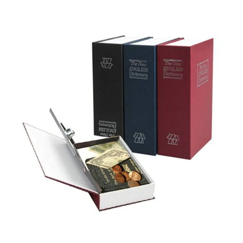 Новая копилка для монет сейф словаря диверсионная книга с замком ключей подарки