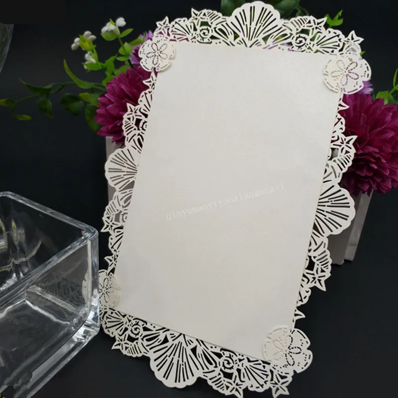 100 шт./лот свадебные приглашения сиденья лазерная вырезка визитница место для