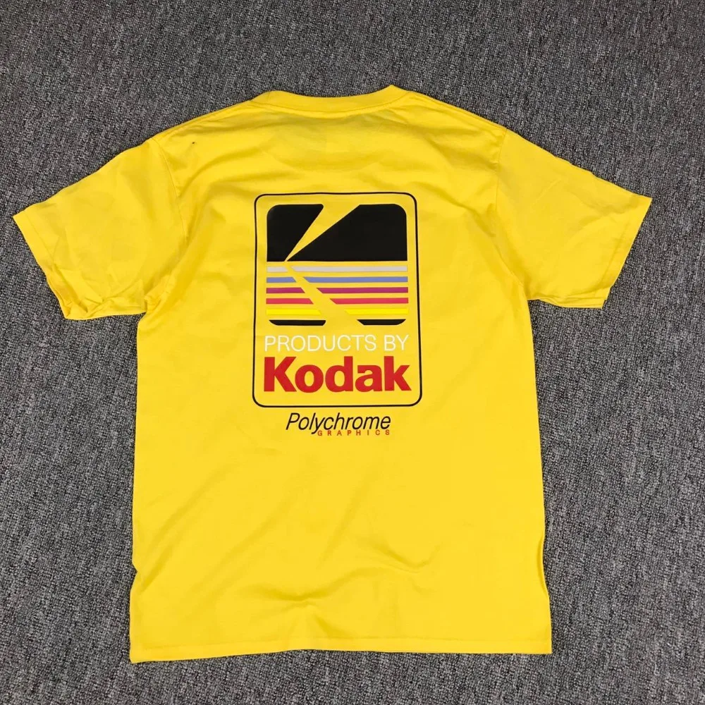 2022 Summer Men Women Tee INS Korea Retro Loose Wild Kodak Letter Short-sleeved KODAK Cotton T shirt Oversized Teops
