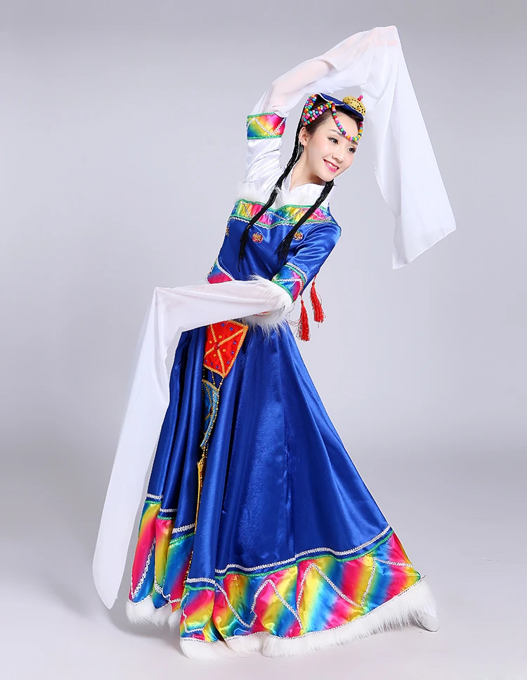 2018 New Tibetan Dance Costumes Minority Women's Jackets Sleeves Adult Mongolian Performance Clothing S-XXXL | Тематическая
