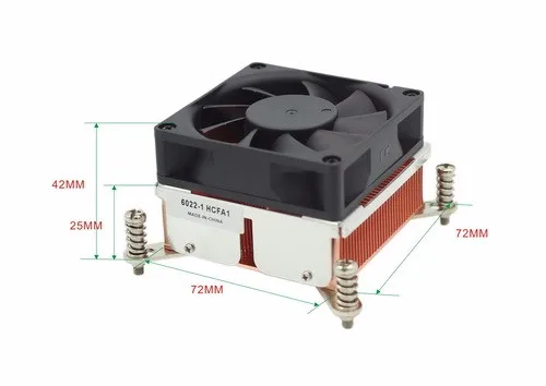 Hcipc P302-1 HCFA1 LGA1366 охлаждающий вентилятор и радиаторы, 2U Процессор кулер, LGA1155/1150/1156/1366 Медь Процессор кулер, 2U ЦП сервера кулер
