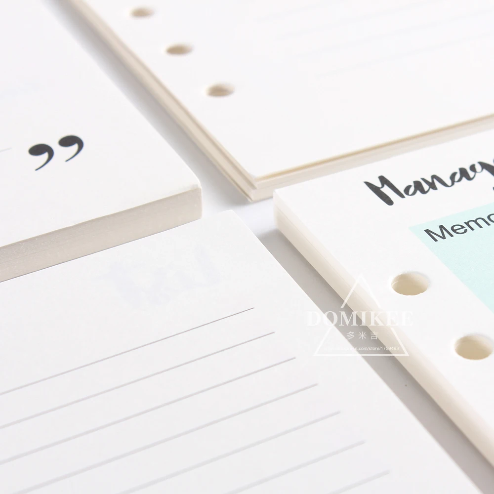 Новые милые блокноты на спирали с 6 отверстиями сменные внутренние бумажные