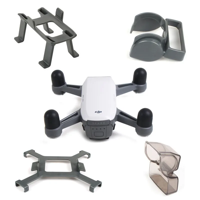 Аксессуары 5 в 1 для дрона DJI Spark бленда объектива крышка карданного подвеса камеры