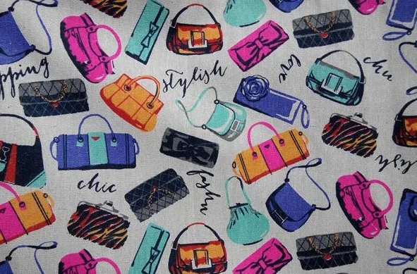 Ткань из хлопка и льна ширина 150 см продается по метрам для модных сумок ткань