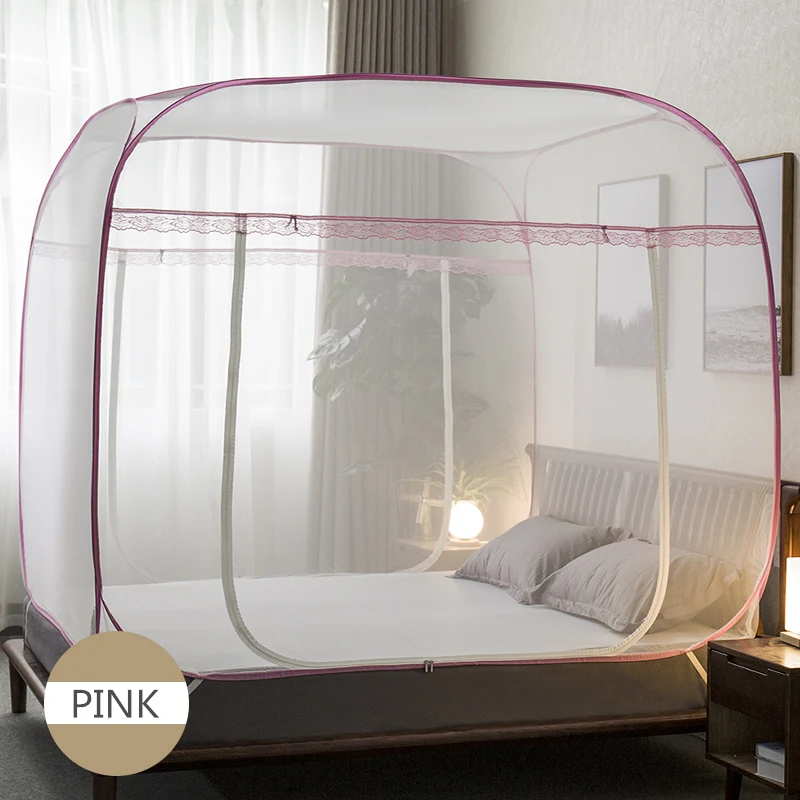 Большая Москитная сетка для двухспальной кровати портативная из полиэстера