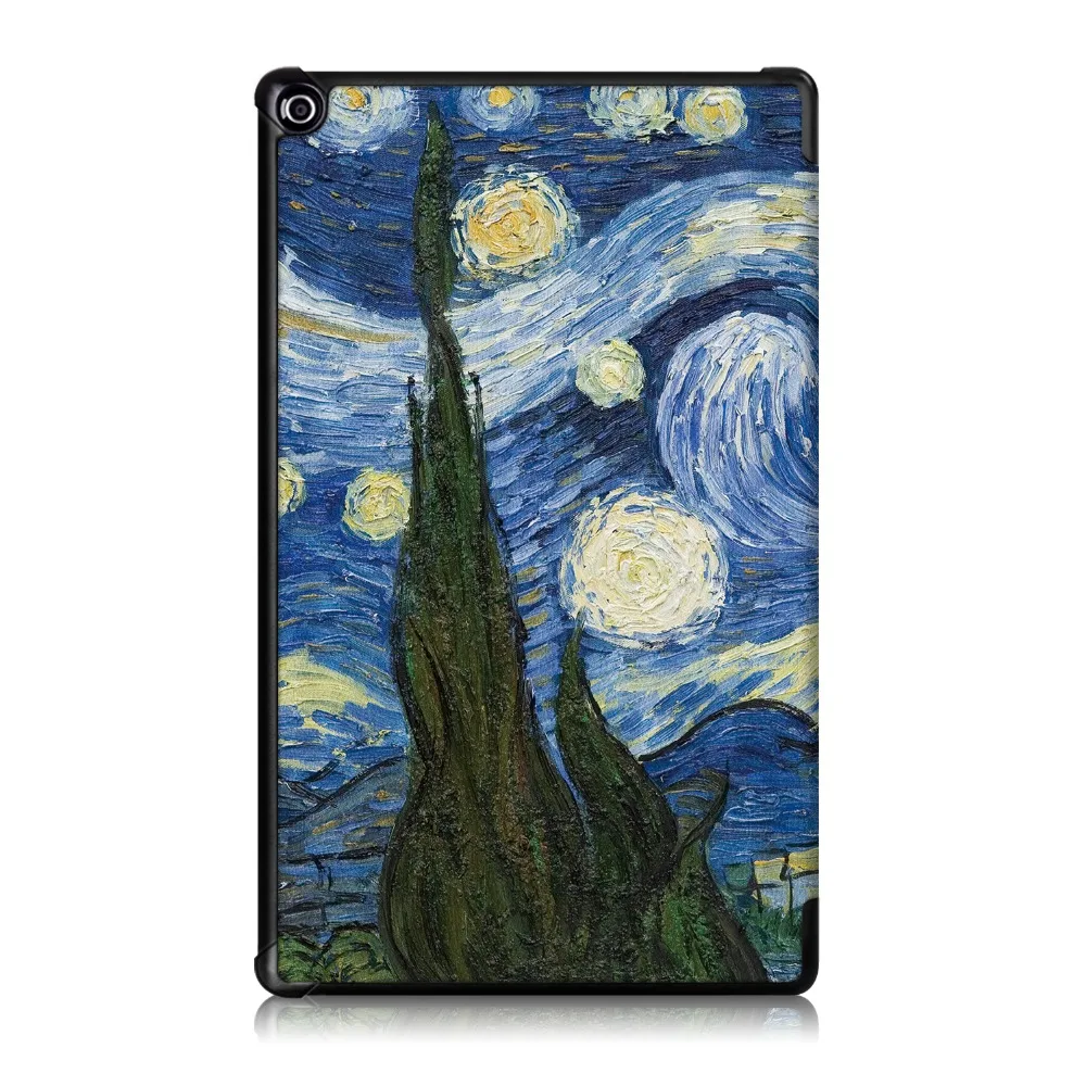 Для Amazon Kindle Fire HD 10 2017 ультра тонкий трехслойный чехол из искусственной кожи для