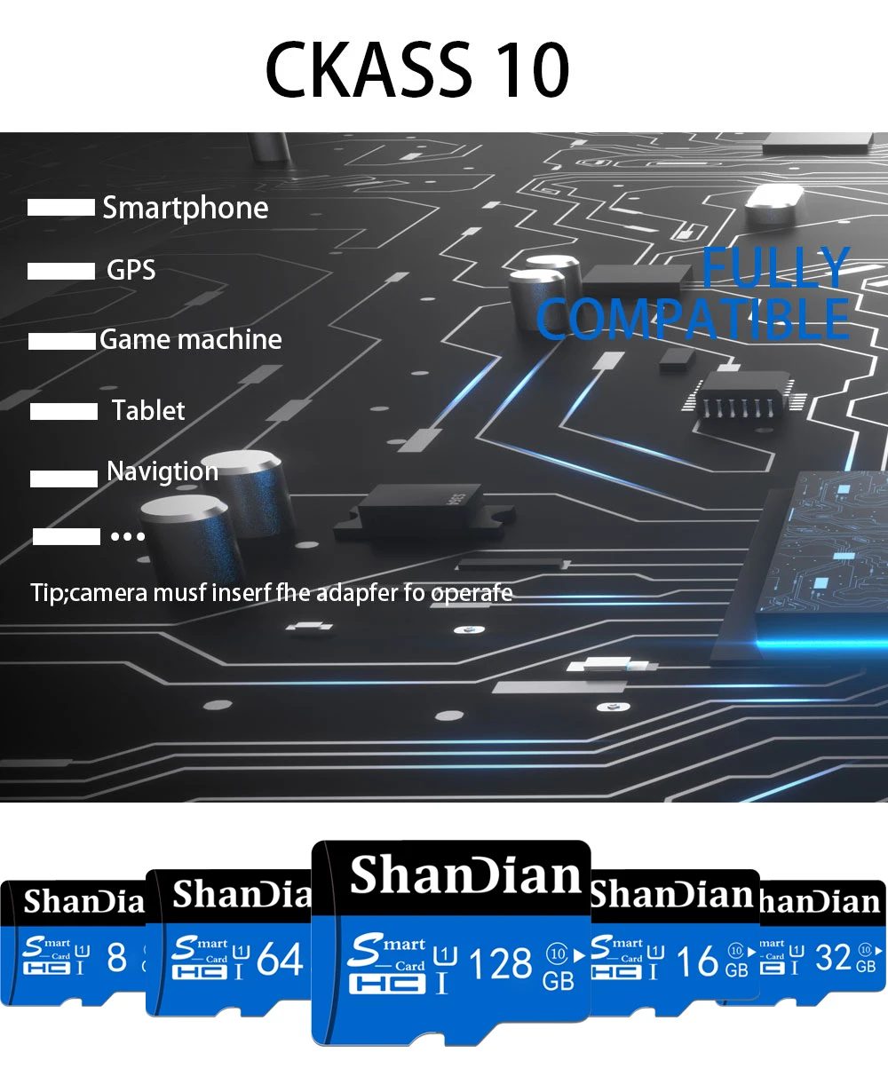 SHANDIAN карта памяти 32 Гб класс 10 sd карта 8 Гб 16 Гб Transflash SDHC TF карта флэш USB память sd карта 32 Гб класс 10 высокая скорость